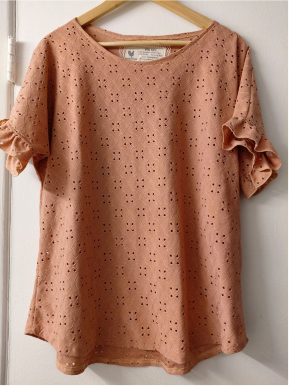 Ladies Farmhouse Frocks Amish Made Pink Blouse Top Shirt
